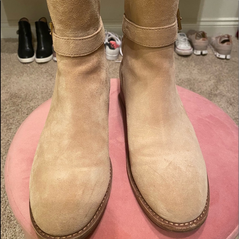 Tory Burch sand color ankle boots. EUC.